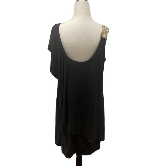 Betsy & Adam black dress with gold chain strap - Picture 3 of 6